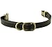 wangstar Luxury Real Leather Dog Collar, Heavy Duty Buckle Dog Leather Collar for Small Medium Large Dogs, Stylish Design with Strong Quick Release Brass Buckle (L, Black)