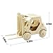 Bfun Wood 3D Vehicle Puzzles Forklift 3D Woodcraft Kit Assemble Paint DIY 3D Puzzle Toys for Kids Adults the Best Birthday Gift