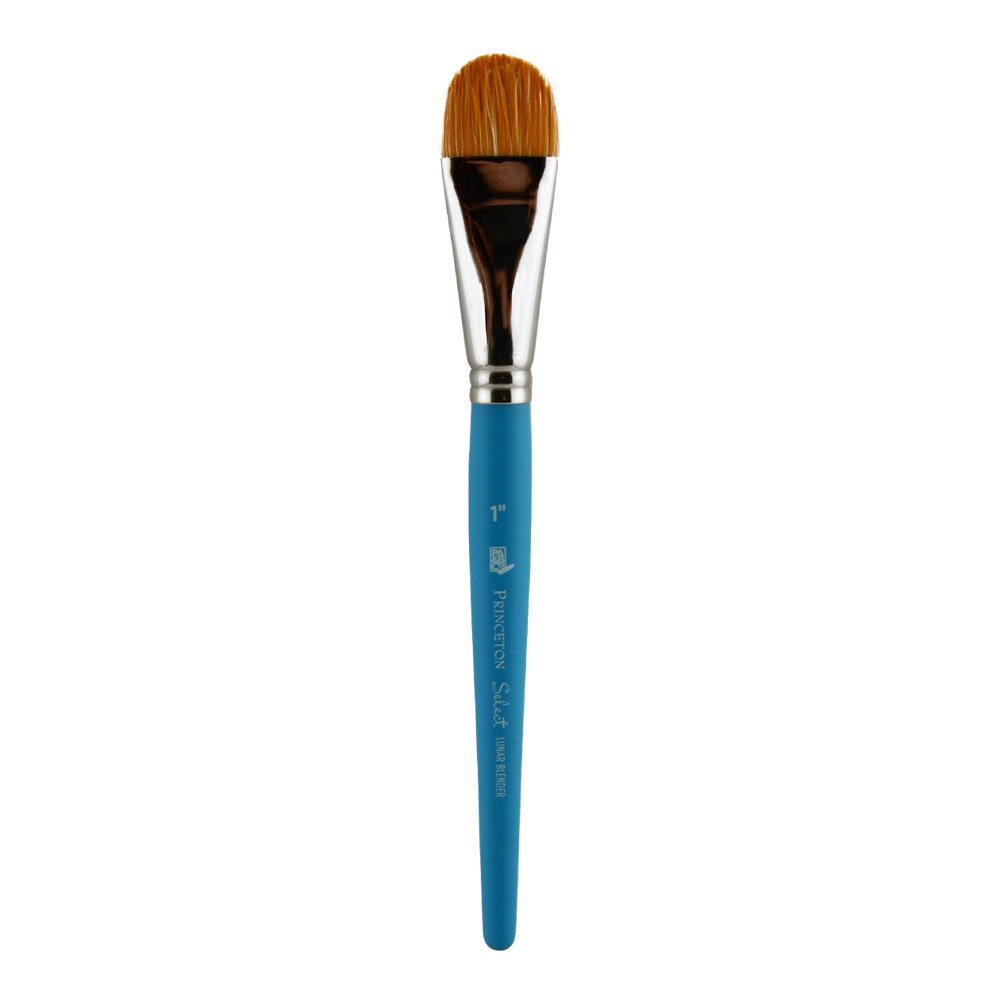Princeton Select Artiste Lunar Blender Paintbrush-Synthetic Bristle-1 in, Size 1 inch, Blue