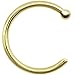 Solid 14k Yellow Gold Nose Hoop 18 Gauge 5/16