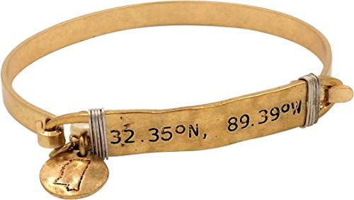 Loaded Lids Latitude and Longitude GPS Coordinates State Bracelet