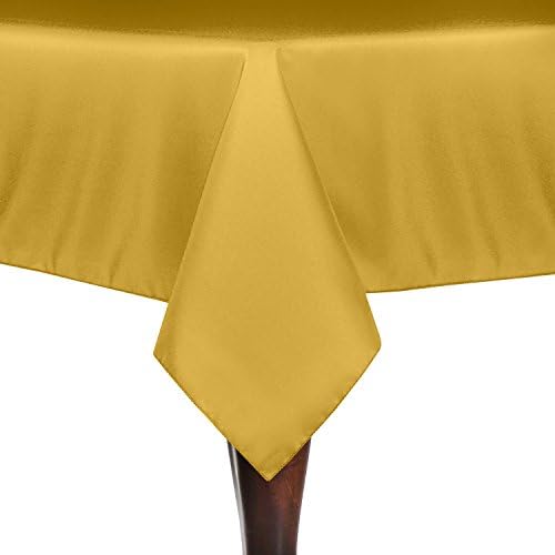Ultimate Textile 72 x 72-Inch Square Polyester Linen Tablecloth Goldenrod