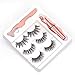 3 Pairs Magnetic Eyeliner and Lashes Kit, Magnetic Eyeliner for Magnetic Lashes Set with Reusable Lashes, No Glue Reusable Silk False Lashes, Easier To Use Magnetic Eyelashes