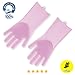 Tomiya Silicone Cleaning Sponge Gloves, Gloves with Scrubber, Multi- functional Gloves: Reusable, Heat Resistant, Non-Slip, Dish Washing,Car Washing, Household Cleaning,Pet Hair Care.1 pair pack