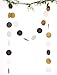 Ling's moment 9 Feet Circle Dots Paper Garland Gold & Black Circle Banner Decorations for Wedding Bridal Showers Birthday Graduation Baby Shower Event & Party Supplies