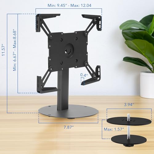 Mount-it! Soporte Universal para Tableta con inclinación, Soporte antirrobo para quiosco POS para iPad, se Adapta a tabletas de tamaño de Pantalla de 9,7" a 13", rotación de 90° para visualización
