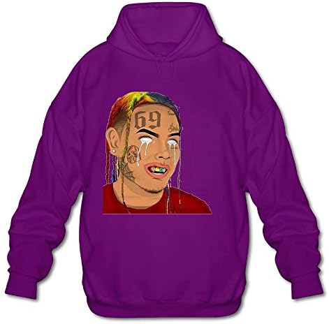 TAVJCFW Fashion Personalization Men's 6ix9ine Hoodie Black Winter
