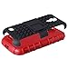 S4 Mini Case, Wisdompro 2 Piece in 1 Dual Layers Heavy Duty Hard Soft Hybrid Rugged Protective Case with Foldable Kickstand for Samsung Galaxy S4 Mini (NOT S4 Fit) - Red and Black