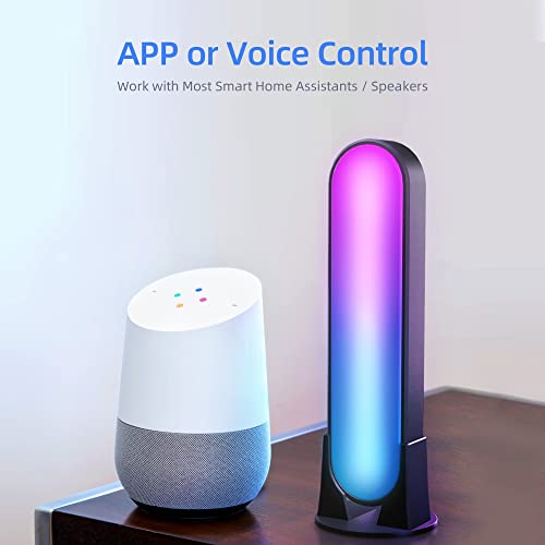 Smart LED Light Bars Gaming Decor: Smart WiFi RGB Lighting - 32 Colors 12 Scenes Ambient Lights - Sync with Music/Video/Game - APP Remote Voice Control - Easy Setup for Room Decorations