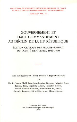 Gouvernement et haut commandement au déclin de la IIIe République