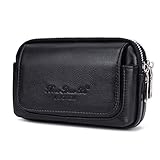Genuine Leather Waist Bag for Men Carry Cellphone