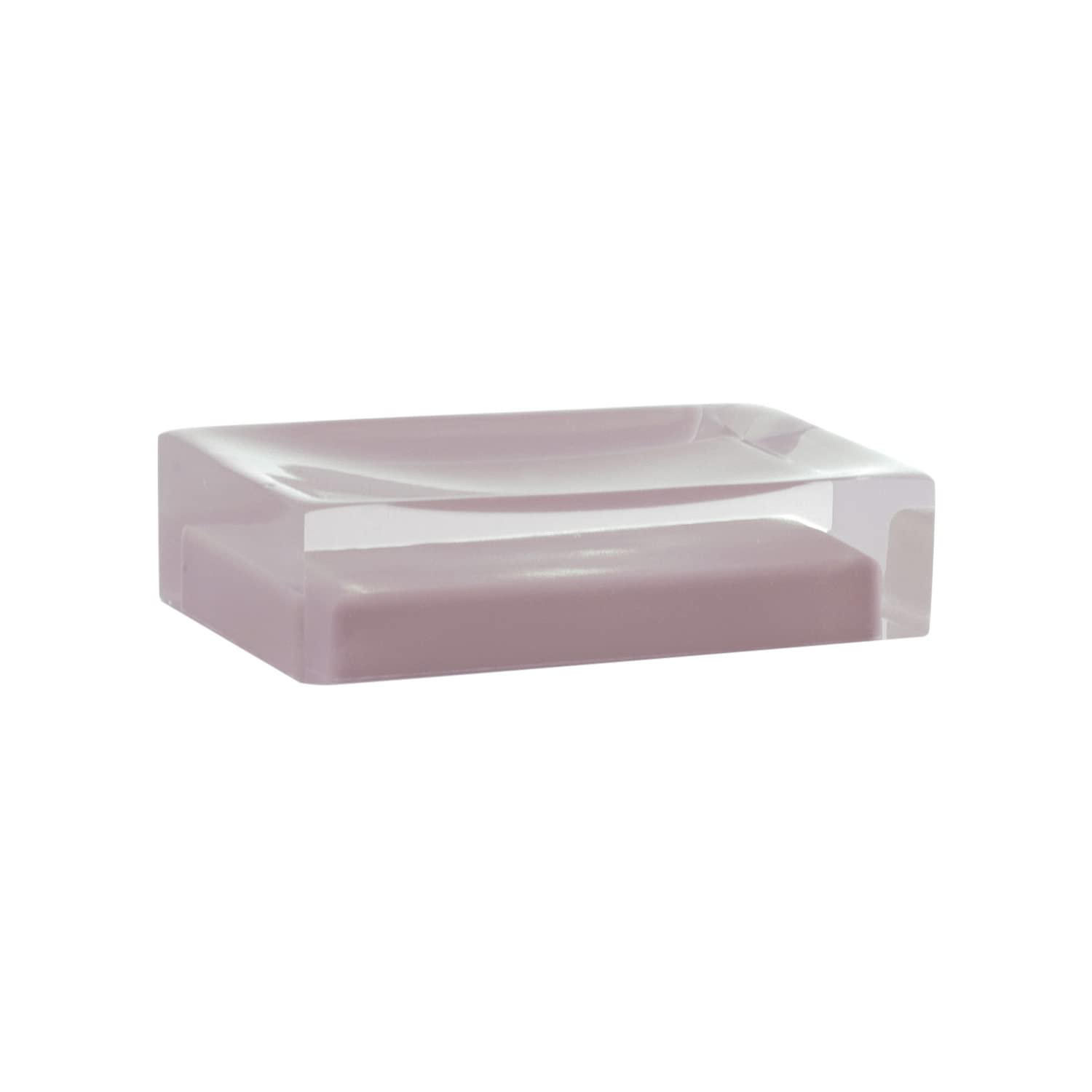 GEDY | Auckland Resin Soap Holder Color Pink, Dimensions 3 x 11 x 7 cm and Weight 0.15 kg