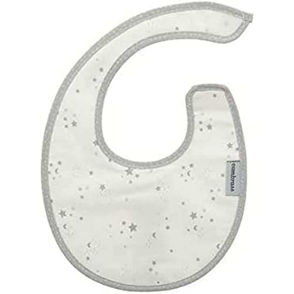 Cambrass Round Bib Velcro Sky Grey/Star 16X19 Cm