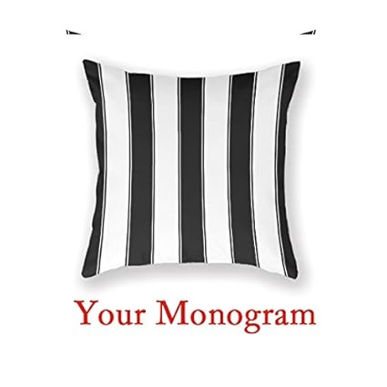 Amazon Com Antoniaday Custom Monogram Pillow Black Monogram Decor