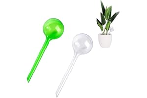 Yahpetes Automatic Watering Globe Plant Watering Globes Plastic Watering Bulbs Waterer Flower Water Drip Irrigationdevice Self Watering System (Clear+Green)