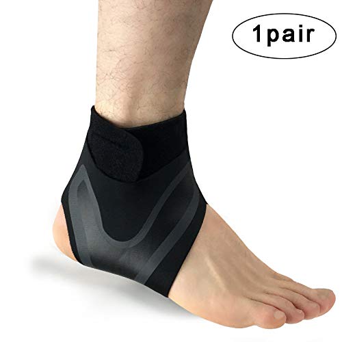 SITAKE 1 Pair Adjustable Elastic Ankle Support for Men and Women - Ankle Brace for Arthritis, Pain Relief, Sprains, Sports Injuries and Recovery (XL)