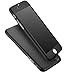Aulzaju iPhone 6/6s Full Body Case,iPhone 6 Black Front Back Case with Tempered Screen Protector for iPhone 6s Sleek Shockproof Cover