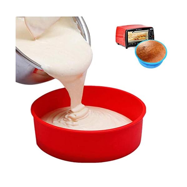 Redsea-2PCS-8-Inch-Round-Cake-Tray-Silicone-Cake-Tins-for-Baking-Layer-CakeCheesecakeRainbow-Cake-Non-Stick-Baking-Mold-Bakeware-Tray Redsea 2PCS 8 Inch Round Cake Tray Silicone Cake Tins for Baking Layer Cake,Cheesecake,Rainbow Cake Non-Stick Baking…