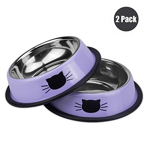 Ureverbasic Cat Bowls Stainless Steel Dog Bowl 8oz For Small Pets Puppy