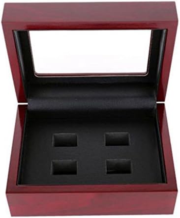 Wooden Display Ring Box 2/3/4/5/6holes World Series Stanley Cup Championship Ring (4 Holes)