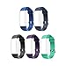 Letsfit ID130Plus HR Replacement Bands, Adjustable Accessory Bands for Letsfit Fitness Tracker ID130Plus HR, ID130Plus Color HR, 5 Pack (Black, Blue, Purple, Grey, Green)