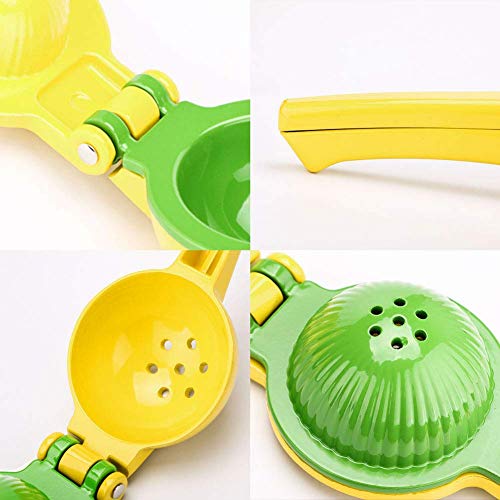 Chefbar Top Rated Premium Quality Metal Lemon Lime Squeezer - Manual Citrus Press Juicer FreshForce Citrus Juicer Aluminum Lime Squeezer Yellow (Renewed)