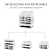 DreamGenius Makeup Organizer 3 Pieces Acrylic Cosmetic Storage Drawers Organizer for Vanity and Bathroom, Stackable Cosmetic Organizer Countertop with 6 Drawers