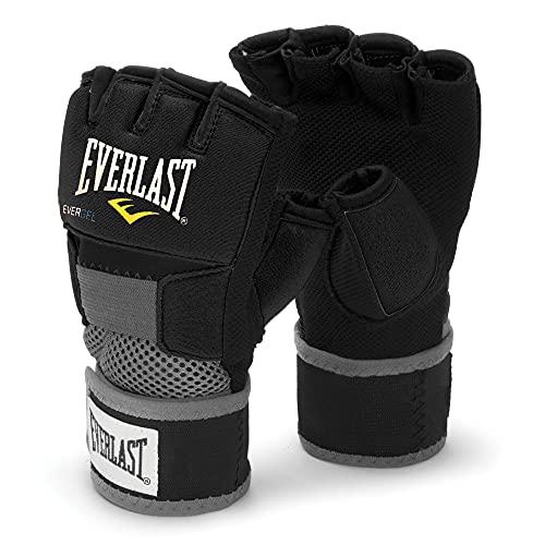 Everlast Evergel Boxing Hand Wraps (L, Black), Men, Women, Muay Thai, MMA