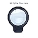 Cavogin Rechargeable Illuminated LED 3X Clip Magnifying Lamp with Metal Clamp - Optical Glass Magnifier Lens with 3 Adjustable Light Settings Detachable Aluminum Handle
