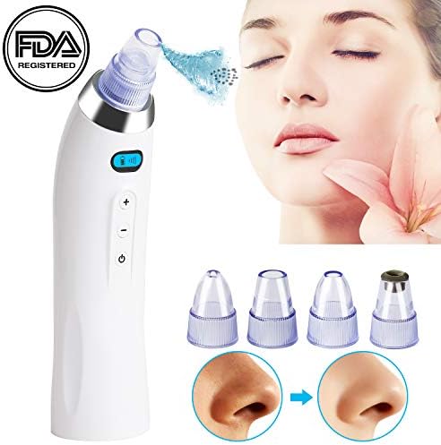 CESHUMD Blackhead Remover Vacuum Pore Suction Extractor Acne Cleanser Exfoliating Acne Extractor Tool with 4 Beauty Heads