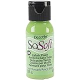 DecoArt DSS99-26 SoSoft Fabric Acrylics Paint, 1-Ounce, Bright Avocado