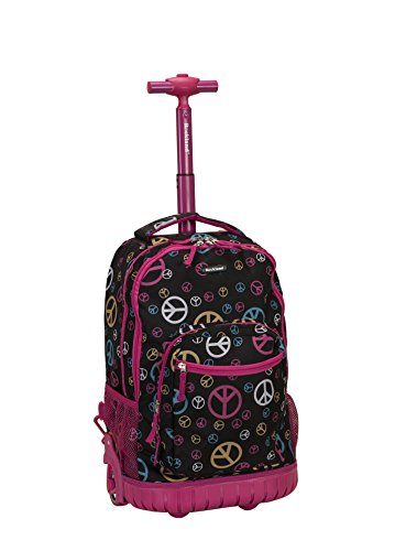 Rockland 19 Inch Rolling Backpack, Peace, One Size