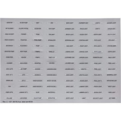 Jandy Pro Series Decal, RS Auxiliary Set