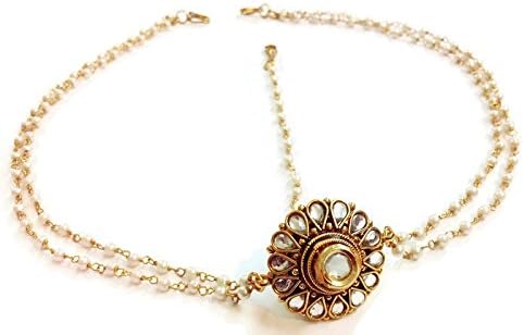 Buy Divinique Jewelry Copper Kundan Polki Mathapati Maang Tikka At Amazon In