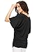 LL WT1038 Women's Versatile Casual Short Sleeve Dolman Top – Loose Fit V-Neck T-Shirt M Black