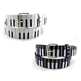 Enimay Printed Leather Belts Music Notes Piano Zebra Money (Many Styles Available)