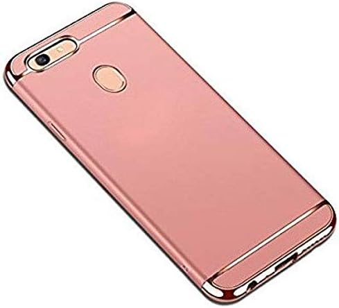 Mezmo New Chrome 3 in 1 360º Anti Slip Super Slim Luxury Full Body Protective Back Cover for Redmi 6 - Rose Gold