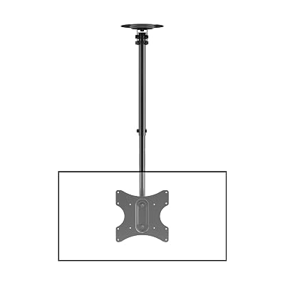 Suptek Ceiling TV Mount Fits Most 23-43 inch LCD LED Plasma Panel Display with Max VESA 200x200mm Loaded up to 35kg/77.16lbs Height Adjustable MC3260