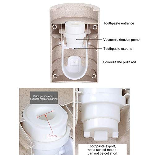 Automatic Toothpaste Dispenser Set with Wall Mounted Hands Free Toothpaste Squeezer for Kids and Adult