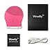 Wowlily Facial Cleansing Brush,Advanced Cleansing System Face Brush for Exfoliating,Removing Blackhead, and Massaging(Rose)