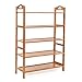 HOMFA Bamboo Shoe Rack 5-Tier Entryway Shoe Shelf Storage Organizer Free Standing Shelves
