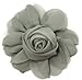 Gray Chiffon Rosette Hair Clip - 4