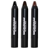 Possiave Hair Lipstick-Non-Toxic Temporary Hair Dye Color-No Mess-Last up to 2 Days- Works on All Hair Color and Cover White Hair Color Patch-(Black-Dark Brown-Coffee) (3 colors)