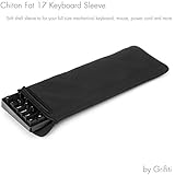 Grifiti Chiton Fat 17 6.5" x 18" Neoprene Keyboard Sleeve for 10key Mechanical and Standard Keyboards, Logitech, Amazon Basics, Ivation, Azio, Razer, Steelseries, CM Storm, CM Quickfire and other 17-19 Inch Fat 10key Keyboards with Mouse Pocket