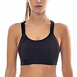 La Isla Women's High Impact Full Coverage Wire Free Lightly Padded Sports Bra