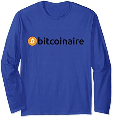 Unisex Bitcoin Bitcoinaire Cryptocurrency Long Sleeve Shirt Medium Royal Blue