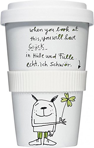Coffee to go Kaffee Becher Glück in Hülle und Fülle
