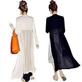 Lisli Women Kimono Cardigan Boho Chiffon Splice Long Maxi Dress Beach Cover Up