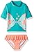 Carter's Girls' Two-Piece Swimsuit, Turquoise Fish, 2T