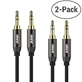 [2Pack] 3.5mm Male to Male Aux Cord, iXCC 3Feet Auxiliary Audio Cable for Car, Apple, Samsung, Android, Windows and MP3 Player, All 3.5mm-Enabled Devices